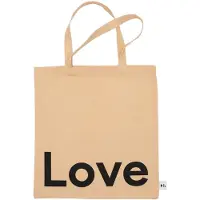 Design Letters Tote bag -laukku Love-beige