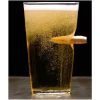 Lucky Shot .50 Caliber Bullet Pint Glass