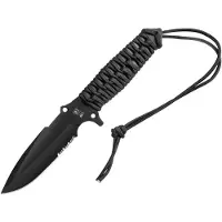 TB Outdoor Marauder Serrated - Black Paracord