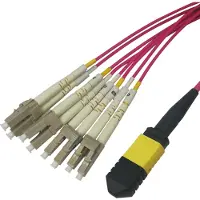 Deltaco – MPO12-LC Fan out fiber cable, UPC, OM4, 3m (MPO12LC-43)