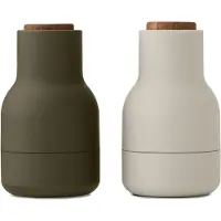 Audo Copenhagen Bottle Grinder -maustemylly Small 2-pakkaus Hunting green-beige-saksanpähkinä
