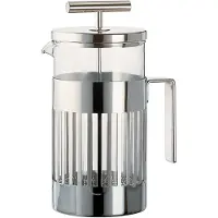 Alessi French Press In 18/10 Mirror-Polished Stainless Steel And Heat-Resistant Glass 3 Cups - Silver - 3 CUPS