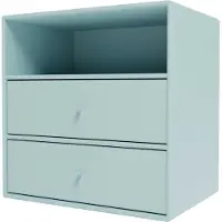 Montana - Montana Mini 1006 - Module With Two Drawers - Flint - Hyllyjärjestelmät - Peter J. Lassen - Harmaa - MDF