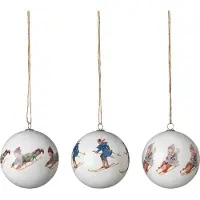 Design House Stockholm - Elsa Beskow Joulupallo 3 kpl Setä Sininen/Kelkka