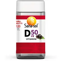 Sana-Sol D-vitamiini Purutabletti 50 mikrog