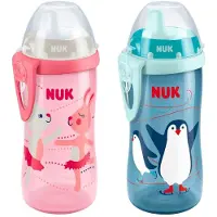 Nuk Kiddy Cup nokalla ja klipsillä juomapullo