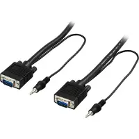 Deltaco RGB-7 VGA-kaapeli ääniliitännällä