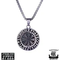 Northern Viking Jewelry Riimu Helm Of Awe kaulakoru NVJRS103