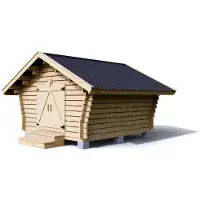 Kannala 10,5m² rakoseinäinen hirsilato