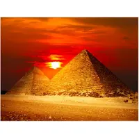 Artgeist Giza Necropolis - Sunset fototapetti