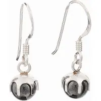Silver Bar 5912 hematit kruunu 6 mm hopeakorvakorut