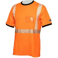 Priha Hi-Vis oranssi katkoprintti puuvilla t-paita