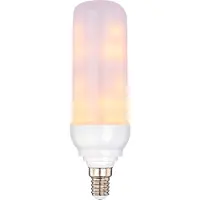 Globo E14 opaali liekkiefektillä LED lamppu
