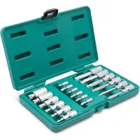 Sata Kärki ja hylsysarja S09051; 1/4''+1/2''; 18 kpl.