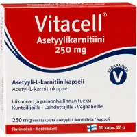 Hankintatukku Vitacell Asetyylikarnitiini 250 mg