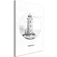 Artgeist Black And White Lighthouse taulu