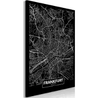 Artgeist Dark Map Of Frankfurt Vertical taulu