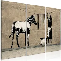 Artgeist Banksy: Washing Zebra On Concrete taulusetti