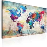 Artgeist World Map: Colourful Madness taulu