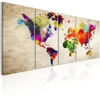 Artgeist World Map: Painted World taulusetti