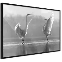 Artgeist Black And White Herons juliste