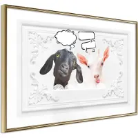 Artgeist Conversation Of Two Goats juliste