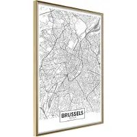 Artgeist City Map: Brussels juliste