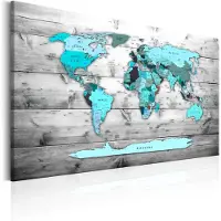 Artgeist World Map: Blue World taulu