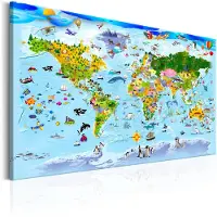 Artgeist Childrens Map: Colourful Travels taulu