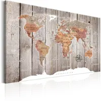 Artgeist World Map: Wooden stories taulu