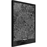 Artgeist City Map: Paris (Dark) juliste