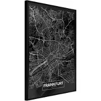 Artgeist City Map: Frankfurt (Dark) juliste