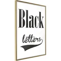 Artgeist Black Lettering juliste