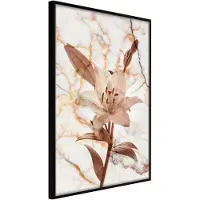 Artgeist Lily On Marble Background juliste