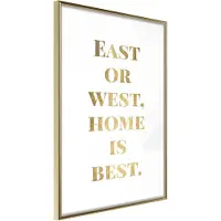 Artgeist Home Is Best (Gold) juliste