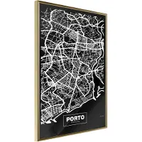 Artgeist City Map: Porto (Dark) juliste