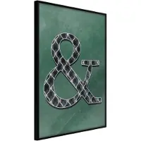 Artgeist Ampersand On Green Background juliste