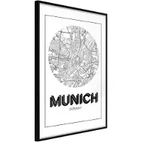 Artgeist City Map: Munich (Round) juliste
