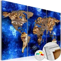 Artgeist Golden Continents [Cork Map] korkkitaulusetti