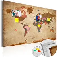 Artgeist World Map: Brown Elegance [Cork Map] korkkitaulu