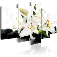 Artgeist Lilies And Zen Stones taulusetti