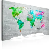 Artgeist World Map: Green Paradise taulu