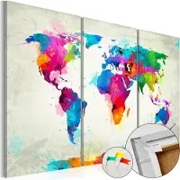 Artgeist Colourful Expression [Cork Map] korkkitaulusetti