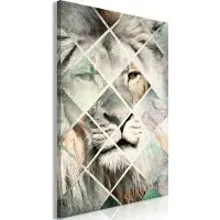 Artgeist Lion On The Chessboard Vertical taulu