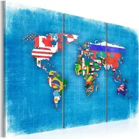 Artgeist Flags Of The World - Triptyykki taulusetti