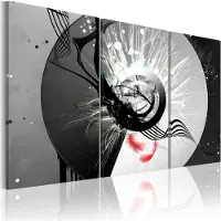Artgeist Metal Circle & Red Feathers taulusetti