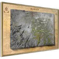 Artgeist Raised Relief Map: Munich juliste