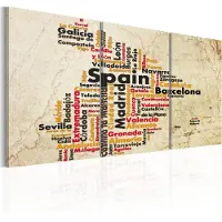 Artgeist Espanja: Teksti Kartan Värit Lippu taulusetti