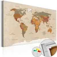 Artgeist Beige Chic [Cork Map] korkkitaulu