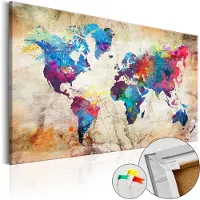 Artgeist World Map: Urban Style [Cork Map] korkkitaulu